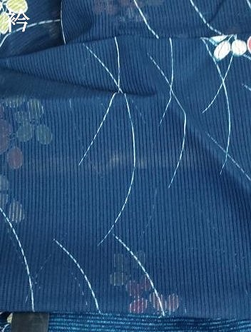 平和屋着物＊夏物　小紋　絽　花蝶文　洗える着物　AABB0607st_7