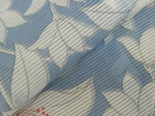 平和屋着物＊夏物　小紋　絽　花尽くし　洗える着物　AABB0631st 平和屋着物＊夏物 小紋 絽 花尽くし 洗える着物 AABB0631st