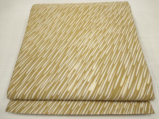 平和屋着物▼本場筑前博多織　六通柄袋帯　流星　金糸　正絹　逸品　AABB0949wj