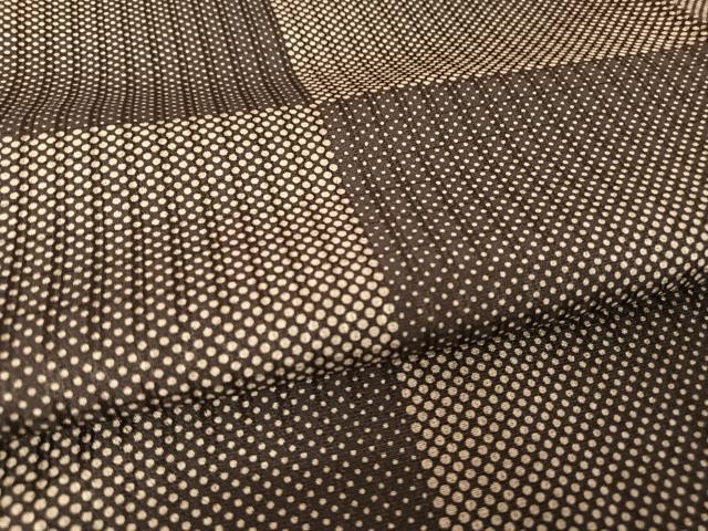 平和屋着物○上質な小紋 市松 正絹 逸品 AABB1298np