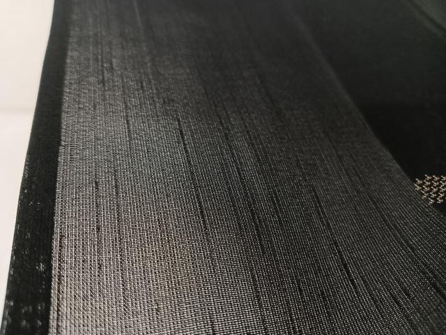 平和屋着物＊夏物 紗紬 訪問着 猫 黒地 正絹 逸品 AABB1338np