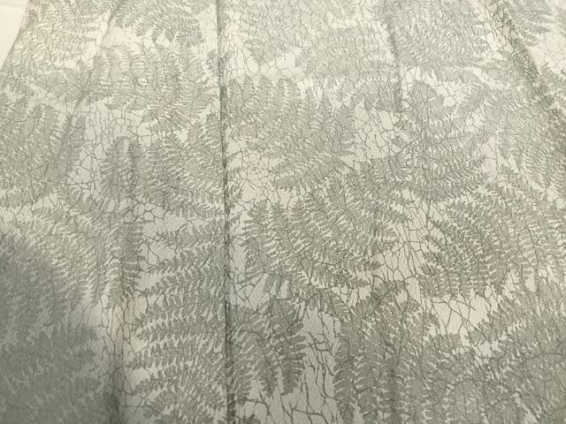 平和屋着物▽田中義雄 訪問着 単衣 石板染 シダ 暈し染め