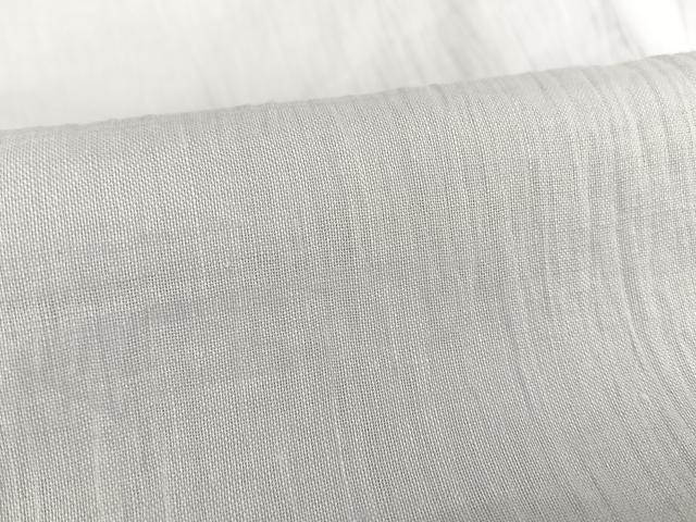 平和屋着物＊夏物 上布 色無地 古今 牡丹鼠色 麻 逸品 AABB1368np