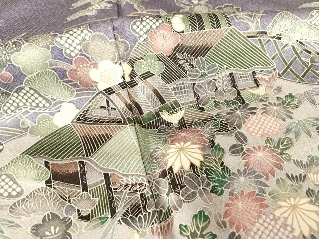 平和屋着物○訪問着 茶屋辻 暈し染め 金彩 ロング丈 正絹 逸品