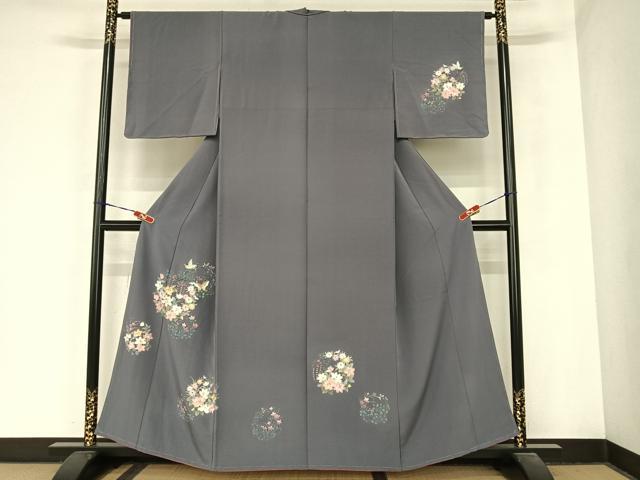 平和屋着物●訪問着　花蝶丸文　金彩　正絹　逸品　AABB1393np