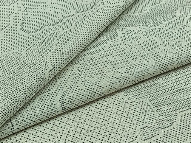 平和屋着物▽本場大島紬　白大島　単衣　120亀甲　雲取り花文　正絹　逸品　AABB1407jh