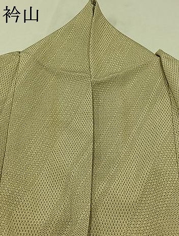 平和屋着物▽本塩沢　単衣　110亀甲　斜縞　正絹　逸品　AABB1420jh_7