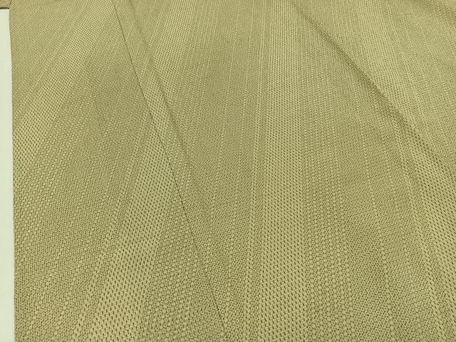 平和屋着物▽本塩沢　単衣　110亀甲　斜縞　正絹　逸品　AABB1420jh_3