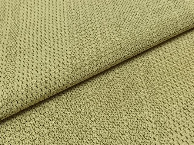 平和屋着物▽本塩沢　単衣　110亀甲　斜縞　正絹　逸品　AABB1420jh_4