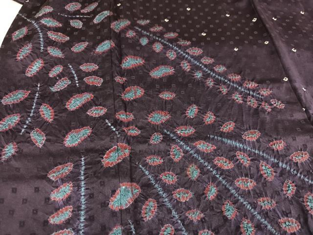 平和屋着物○訪問着 絞り 草木文 正絹 逸品 AABB1463ph