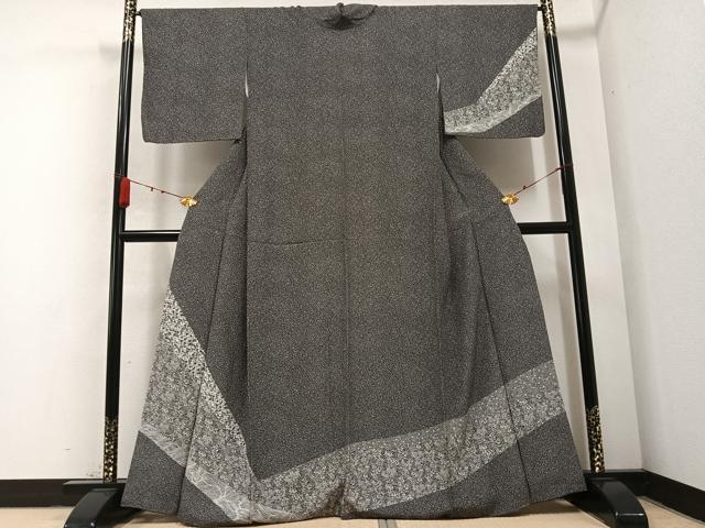 平和屋着物●訪問着　草花文　たたき染め　正絹　逸品　AABB1509ph