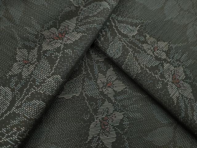 平和屋着物●本場大島紬　花間道　やまと誂製　正絹　逸品　未使用　AABB1981ck