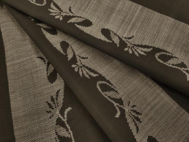 平和屋着物●本場大島紬　カタス9マルキ　花間道　正絹　逸品　AABB1993ck