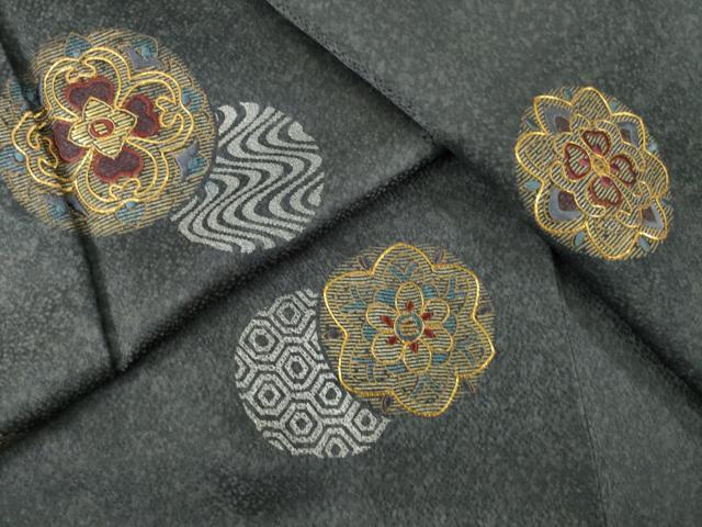 平和屋着物●訪問着　駒刺繍　花丸文　金銀彩　正絹　逸品　AABB1996ck 平和屋着物○訪問着 駒刺繍 花丸文 金銀彩 正絹 逸品 AABB1996ck