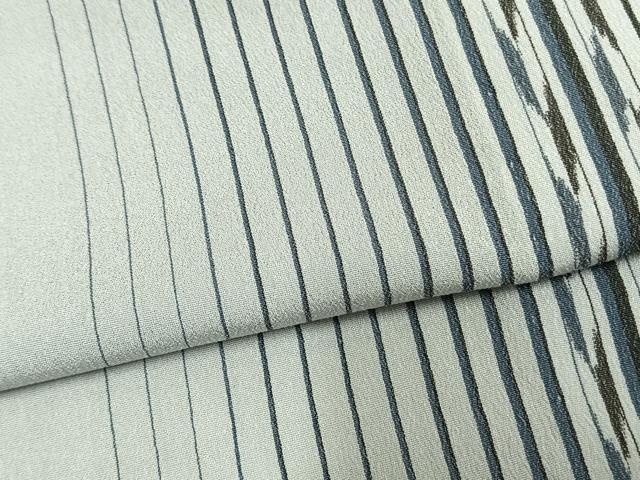 平和屋着物▽上質なお召 単衣 縞 正絹 逸品 AABB2044fyの通販はau PAY
