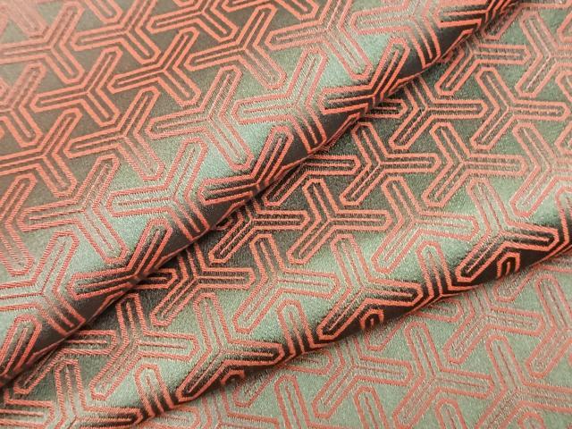 平和屋着物▽上質な小紋　単衣　毘沙門亀甲　正絹　逸品　AABB2054fy