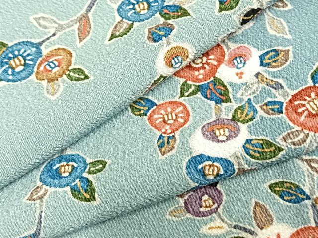 平和屋着物▽小紋　単衣　枝花文　洗える着物　AABB2111fy