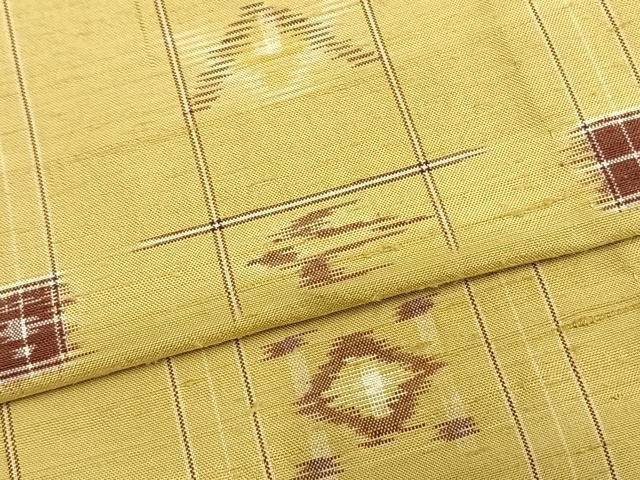 平和屋着物▽上質な紬　単衣　琉球絣　正絹　逸品　AABC3823fy 平和屋着物▽上質な紬 単衣 琉球絣文様 正絹 逸品 AABG7032jhの通販は