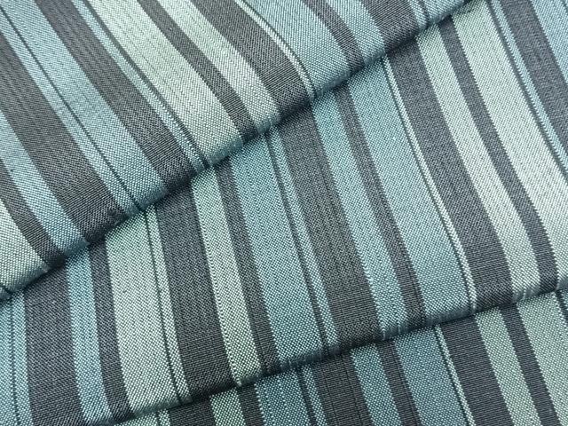 平和屋着物▽上質な紬　単衣　縞　正絹　逸品　AABB2132fy