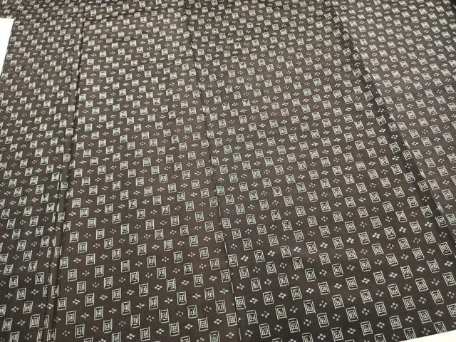 平和屋着物▽本場琉球絣 単衣 紬 正絹 逸品 未使用 AABB2224fy