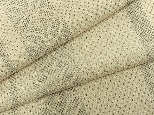 平和屋着物▽本塩沢　単衣　七宝間道　正絹　逸品　AABB2230fy