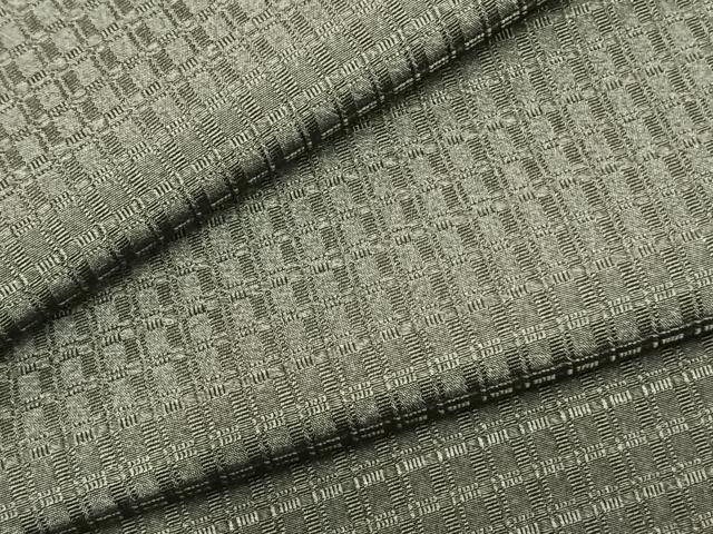 平和屋着物▽上質な色無地　単衣　吉野間道　藍媚茶色　正絹　逸品　AABB2244fy