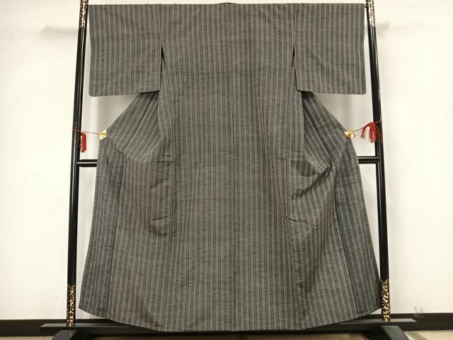 平和屋着物▽上質な紬　単衣　縞　正絹　逸品　AABB2260fy 平和屋着物▽上質な紬 単衣 縞 正絹 逸品 AABB2260fyの通販はau PAY