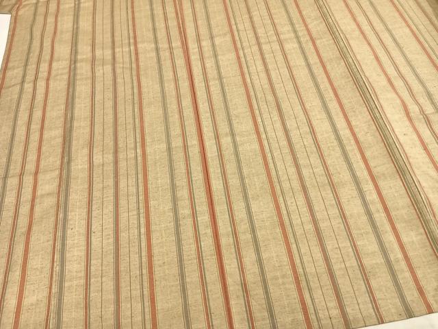 平和屋着物▽上質な紬 単衣 間道 正絹 逸品 未使用 AABB2334fy