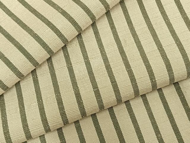 平和屋着物▽上質な紬　単衣　縞　正絹　逸品　AABB2369fy