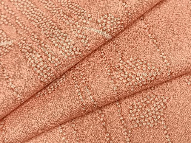 平和屋着物▽小紋　単衣　蔦の葉文　洗える着物　AABB2426fy