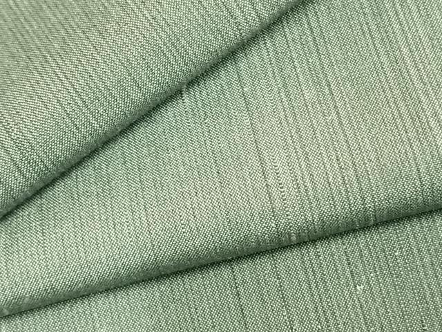 平和屋着物▽上質な紬　単衣　縞　正絹　逸品　AABB2435fy