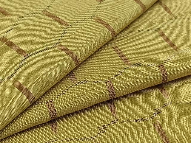 平和屋着物▽上質な紬　単衣　亀甲文　正絹　逸品　AABB2445jh