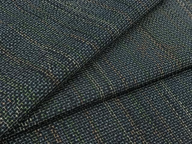 平和屋着物▽上質な紬　単衣　樹林文　正絹　逸品　AABB2456jh