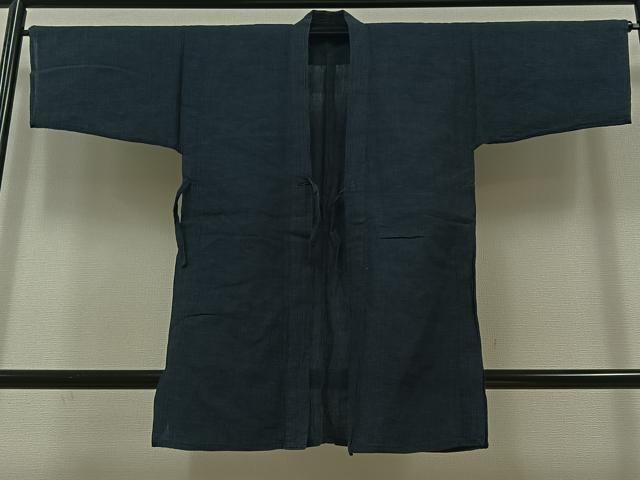 平和屋着物▽男性　作務衣　単衣　横段文　AABB2477jh