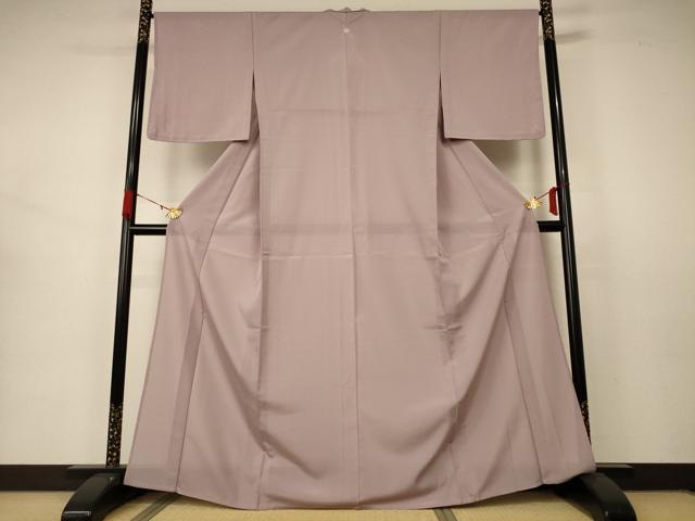 平和屋着物＊人間国宝・羽田登喜男　夏物　色無地　絽　洗柿色　正絹　逸品　AABB2482jd