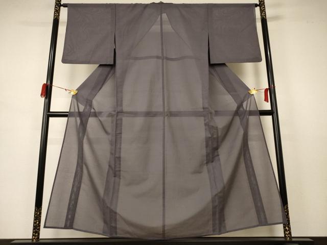 平和屋着物＊夏物　小紋　紗　正絹　逸品　AABB2485jd