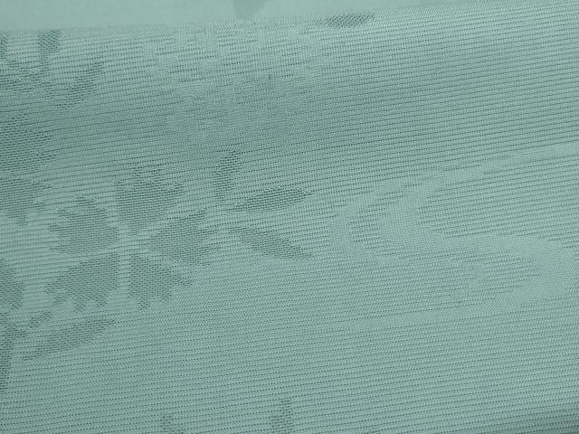 平和屋着物＊夏物 色無地 絽 流水草花文紗 錆青磁色 正絹