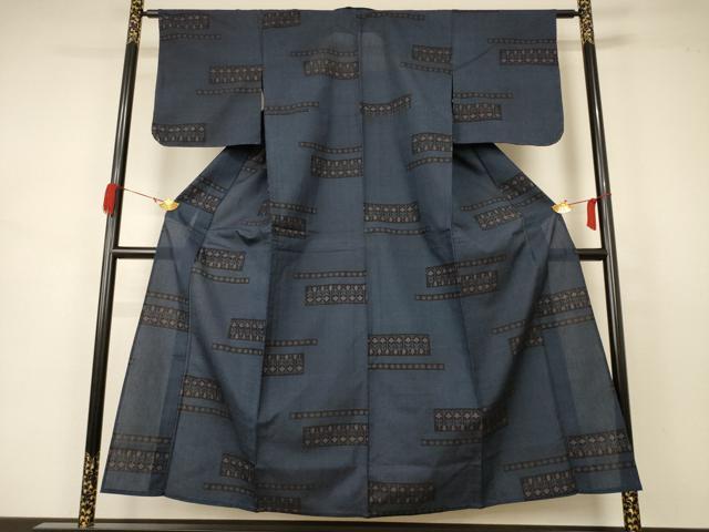 平和屋着物＊夏物　小紋　紗　横段花文　未使用　AABB2506jd 平和屋着物＊夏物 小紋 紗 横段花文 未使用 AABB2506jd