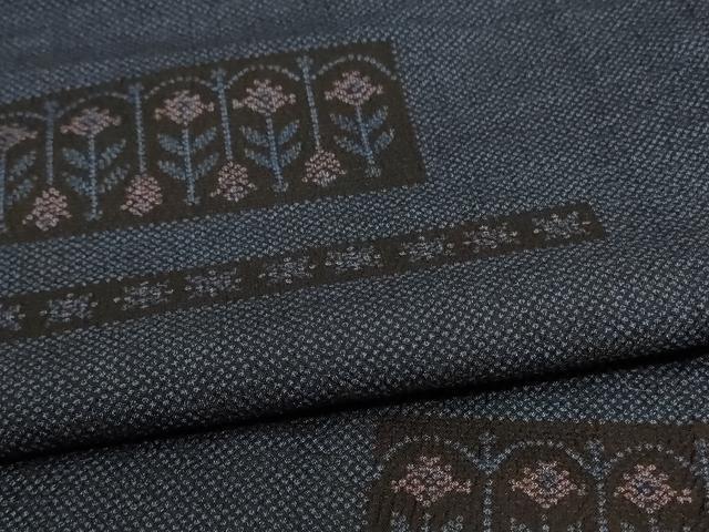 平和屋着物＊夏物 小紋 紗 横段花文 未使用 AABB2506jd