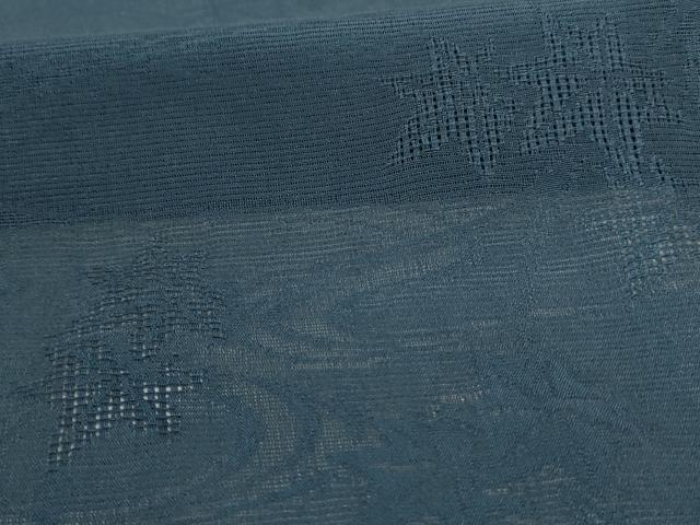 平和屋着物＊夏物 色無地 絽 流水楓紋紗 ロング丈 正絹 逸品