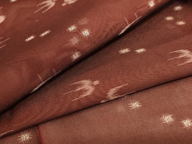 平和屋着物＊夏物　小紋　紗　絣文　正絹　逸品　AABB2542jd