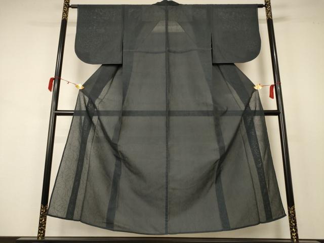 平和屋着物＊夏物　色無地　紗　仙斎茶色　正絹　逸品　AABB2545jd