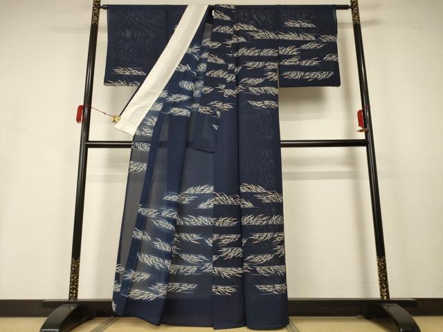 平和屋着物＊夏物　訪問着　絽　草葉文　正絹　逸品　AABB2550jd_1