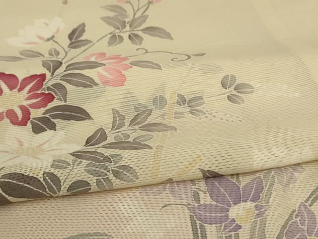 平和屋着物＊夏物 訪問着 絽 草花文 暈し染め 正絹 逸品 AABB2558jd