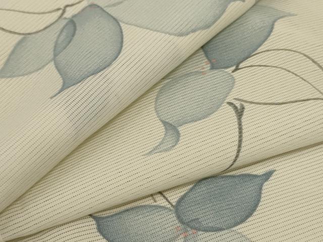 平和屋着物＊夏物　小紋　絽　舞花文　洗える着物　AABB2575jd