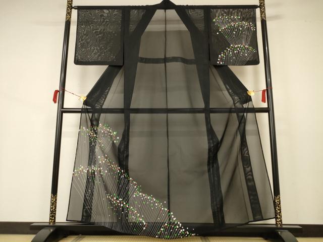 平和屋着物＊夏物　訪問着　絽　箔散らし文　洗える着物　AABB2608jd