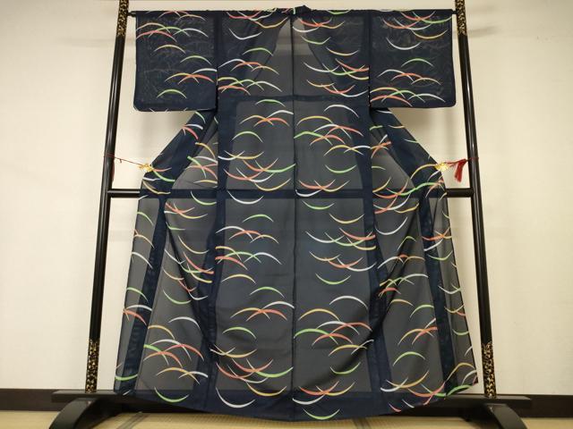 平和屋着物＊夏物　小紋　絽　芝文　洗える着物　AABB2610jd 平和屋着物＊夏物 小紋 絽 芝文 洗える着物 AABB2610jd