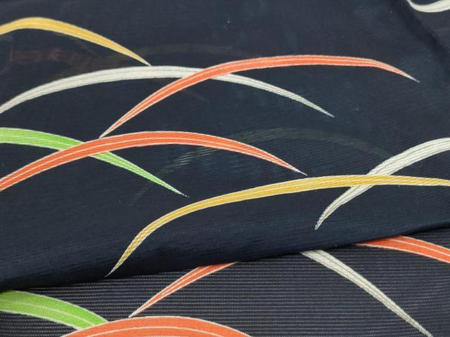 平和屋着物＊夏物 小紋 絽 芝文 洗える着物 AABB2610jd