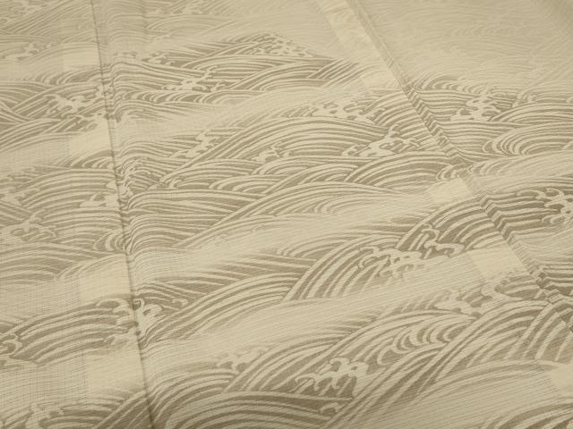 平和屋着物＊夏物　訪問着　変わり絽　立波文　洗える着物　AABB2612jd_3