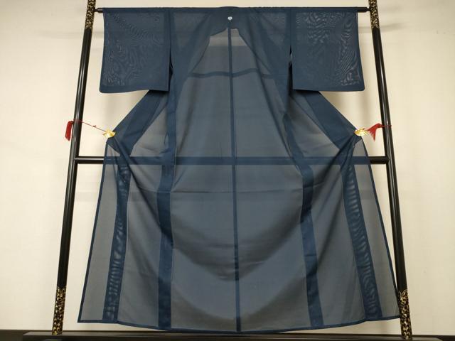 平和屋着物＊夏物　色無地　絽　褐返色　洗える着物　AABB2615jd